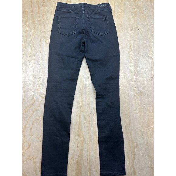 Alexa Chung For AG Skinny Jeans Black 29R Stretch Cotton Distressed - Picture 4 of 7
